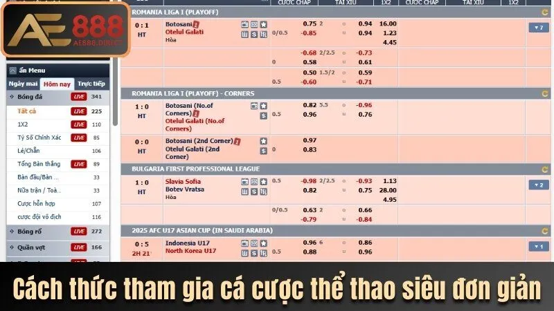 Cách thức tham gia cá cược thể thao siêu đơn giản